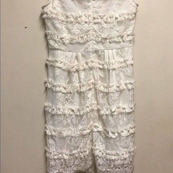 Majorelle Cream Lace Dress with Black Button Small - Picture 4 of 5